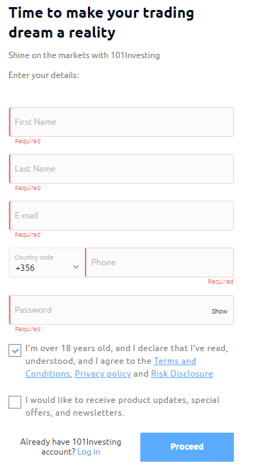 101Investing Sign Up 101Investing Sign Up