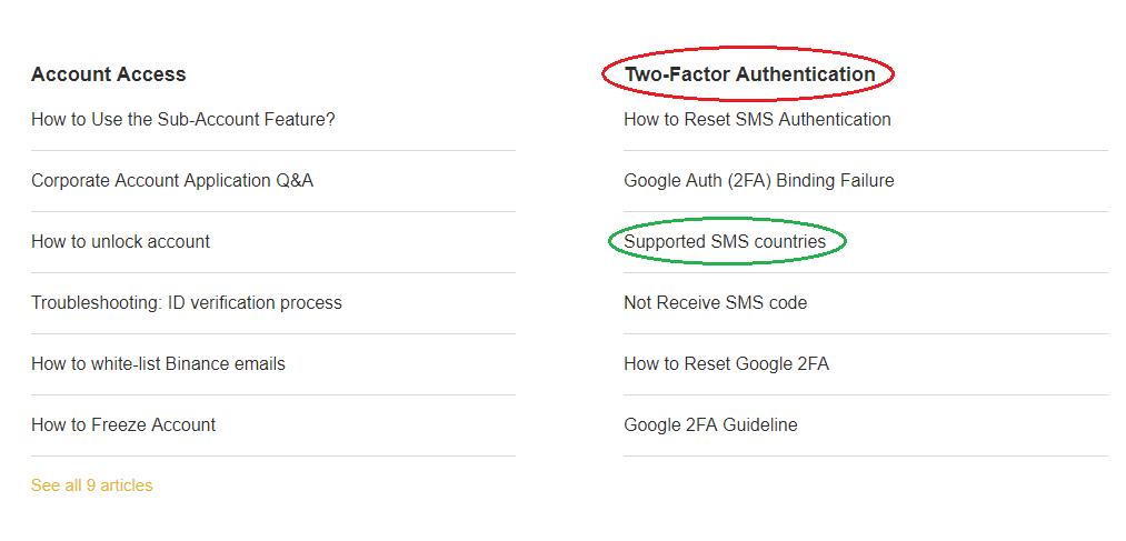 Binance 2FA Binance 2FA