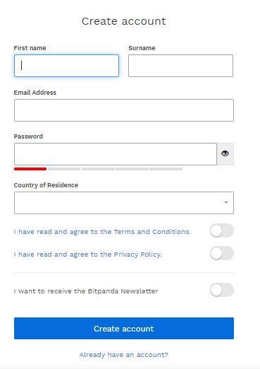 Bitpanda Signup Window Bitpanda Signup Window