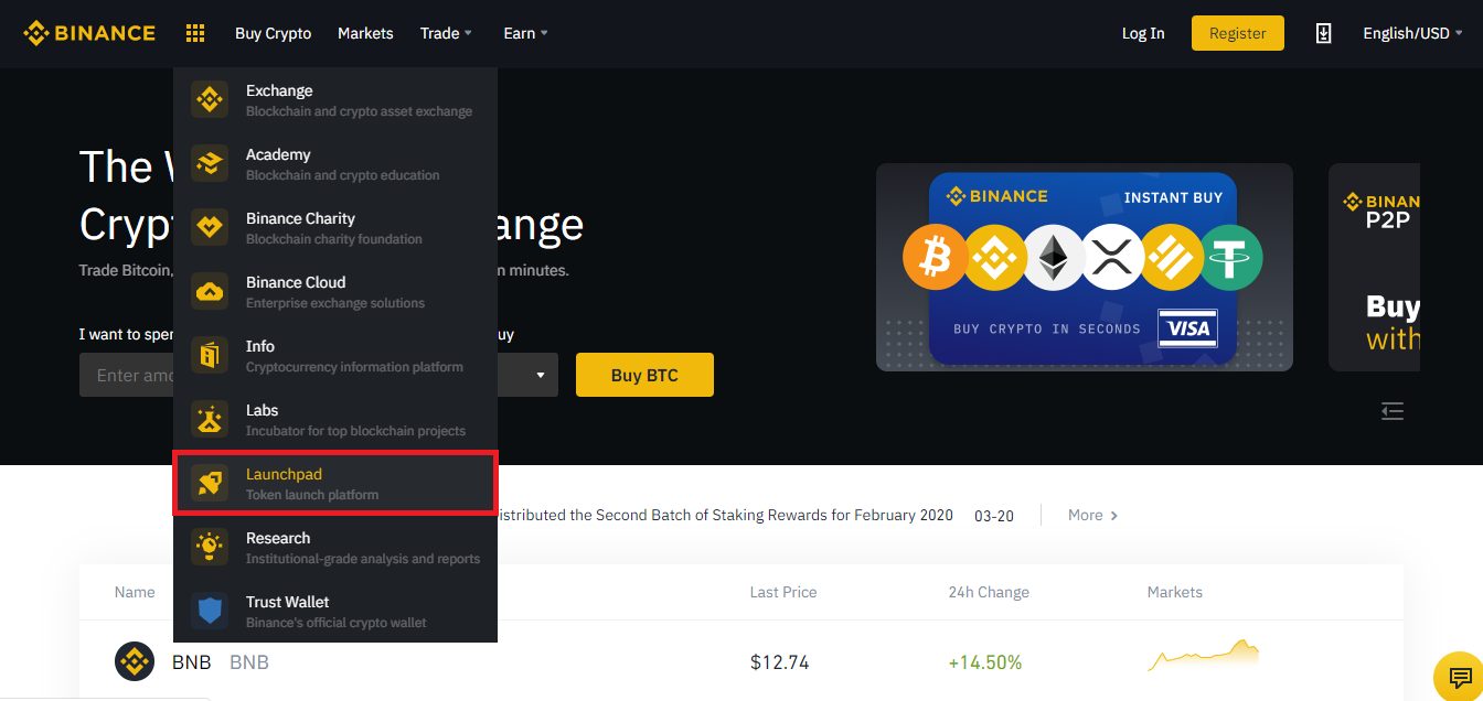 Visit Binance Launchpad Visit Binance Launchpad