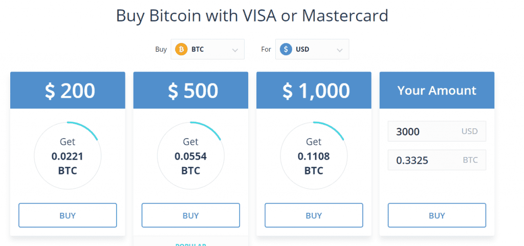 Buying Bitcoin with Visa or Mastercard Buying Bitcoin with Visa or Mastercard