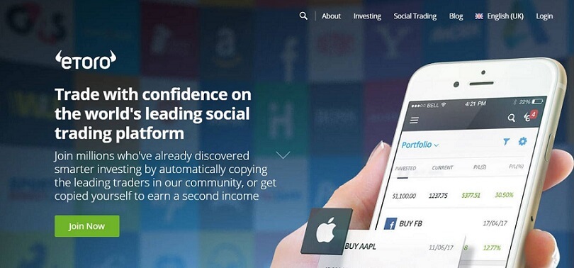 eToro Trading Platform Landing Page eToro Trading Platform Landing Page