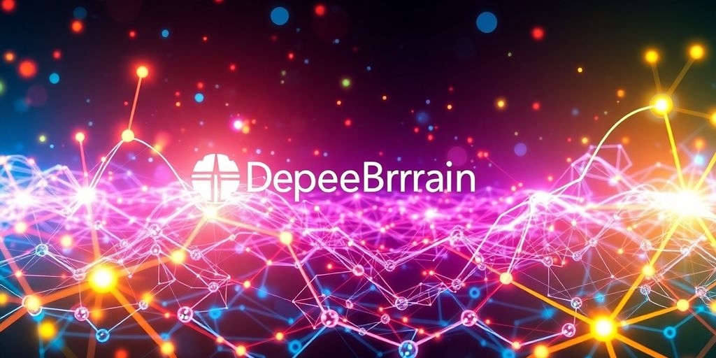 Futuristic digital landscape of interconnected neural networks.